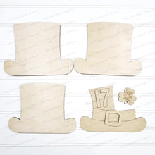 Load image into Gallery viewer, Chunky Leprechaun Hat Shelf Sitter SVG File | St Patrick Laser Cut File | Leprechaun decor | St Patrick SVG | Leprechaun Hat SVG