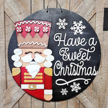 Load image into Gallery viewer, Nutcracker Sweet Christmas Door Hanger 10.5" and 18" SVG File | Laser Cut File | Christmas SVG File | Door Hanger SVG | Nutcracker svg file