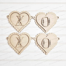 Load image into Gallery viewer, XOXO Heart Valentine Banner SVG | Laser Cut File | Glowforge | Valentine's Day SVG | Valentine Heart svg | Banner | Love | Valentine