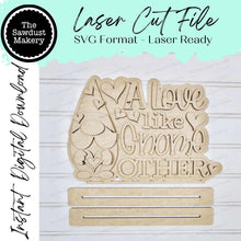 Load image into Gallery viewer, Valentine Gnome Word Art Shelf Sitter Standing File SVG | Valentine Laser Cut File | Valentine Mantle decor | Valentine SVG
