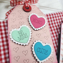 Load image into Gallery viewer, Valentine Hearts Gift Card Holder Laser Cut SVG File | Valentine Card Holders | Laser SVG File | Glowforge | Gift Tag SVG