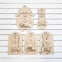 Load image into Gallery viewer, Easter Gnome Tags SVG File | Laser Cut File | Easter Basket SVG | Gnome svg | Gift Card SVG | Bunny Gnome svg | Easter