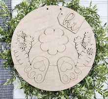 Load image into Gallery viewer, Bunny Butt Easter Door hanger SVG Laser File | Easter Laser Cut File | Laser Cut SVG | Easter Door Hanger | Easter svg