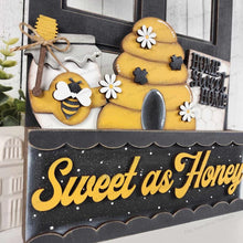Load image into Gallery viewer, Add-on for Interchangeable Window Box | Sweet as Honey Bee Window Box Insert SVG | Laser Cut File | Window Box Shelf Sitter