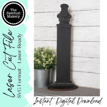 Load image into Gallery viewer, Medium Sign Holder 14.5" Tall SVG | Large Post SVG | Laser Cut File | Wreath Holder SVG | Home Decor svg | Small Sign Hanger Holder