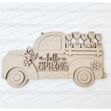 Load image into Gallery viewer, Hello Spring Truck Door hanger SVG Laser File | Spring Laser Cut Files | Laser cut SVG | Glowforge | Spring Door Hanger svg | Spring svg