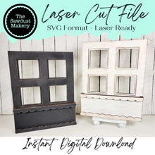 Load image into Gallery viewer, Window Box Interchangeable Base SVG | Home Decor SVG | Laser Cut File | Interchangeable SVG | Shelf Sitter Interchangeable svg | Prim