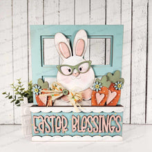 Load image into Gallery viewer, Add-on for Interchangeable Window Box | Easter Blessings Bunny Window Box Insert SVG | Laser Cut File | Window Box Shelf Sitter