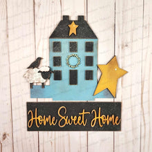 Load image into Gallery viewer, Add-on for Interchangeable Window Box | Saltbox Primitive Home Window Box Insert SVG | Laser Cut File | Window Box Shelf Sitter