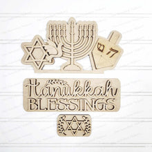 Load image into Gallery viewer, Add-on for Interchangeable Farmhouse Truck SVG | 12" and 24" Truck SVG | Hanukkah Truck | Dreidel | Menorah | Hanukkah Interchangeable SVG