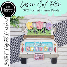 Load image into Gallery viewer, Add-on for Interchangeable Farmhouse Truck SVG | 12" and 24" Truck SVG | Hello Spring Tulip Truck | Spring Truck Interchangeable SVG