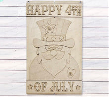 Load image into Gallery viewer, July 4th Uncle Same Pallet Sign Door Hanger SVG File | Laser Cut File | Patriotic SVG File | Happy 4th of July Door Hanger SVG