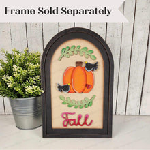 Load image into Gallery viewer, Interchangeable Large Arched Boho Sign Insert | Fall Pumpkin | SVG Laser Cut File | Boho Signs | Seasonal Interchangeable SVG