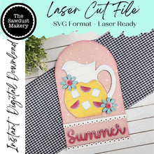 Load image into Gallery viewer, Interchangeable Large Arched Boho Sign Insert | Summer Lemonade | SVG Laser Cut File | Boho Signs | Seasonal Interchangeable SVG