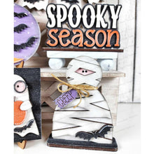 Load image into Gallery viewer, Spooky Season Decor Set SVG File | Laser Cut File | Mummy svg | Halloween | Ghost | Bat svg | Halloween laser Cut File
