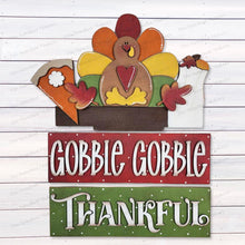 Load image into Gallery viewer, Add-on for Interchangeable Window Box | Thanksgiving Turkey Window Box Insert SVG | Laser Cut File | Window Box Shelf Sitter