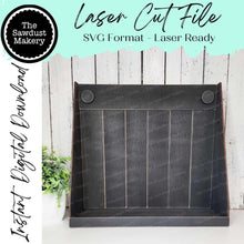 Load image into Gallery viewer, Prim Shaker Box Display Stand SVG | Display Shelf SVG | Laser Cut File | Tiered Tray Holder SVG | Home Decor svg file