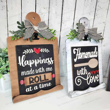 Load image into Gallery viewer, Primitive Breadboard Interchangeable Sign Holder | 5" x 6.25" Sign Holder | Sign Frame SVG | Laser Cut File | Interchangeable Frame