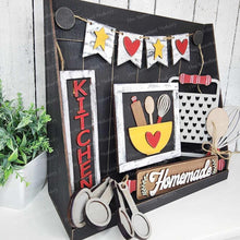 Load image into Gallery viewer, Primitive Kitchen Tiered Tray Decor Set SVG File | Laser Cut File | Home SVG | Primitive Laser File | Farmhouse SVG | Kitchen svg