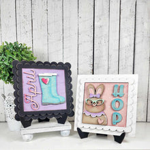 Load image into Gallery viewer, Decorative Interchangeable Scalloped Sign Holder | 9" x 9" Sign Holder | Scallop Scrolled Frame SVG | Laser Cut File | Interchangeable Frame