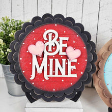 Load image into Gallery viewer, Decorative Interchangeable Scallop Frame Bundle SVG | Laser Cut File | Glowforge | 10.5" Round Sign Insert Frame | Seasonal Interchangeable