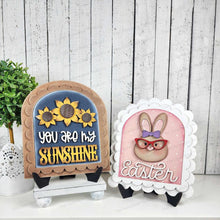 Load image into Gallery viewer, Decorative Interchangeable Scalloped Sign Holder | Small Arch Boho Frame | Scallop Arched Frame Laser Cut File | Interchangeable Frame