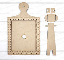 Load image into Gallery viewer, Breadboard Bead Trim Frame Interchangeable Sign Holder | 5" x 6.25" Sign Holder | Sign Frame SVG | Laser Cut File | Interchangeable Frame