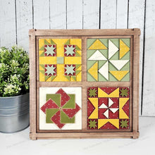 Load image into Gallery viewer, Prim Barn Quilt Sign Laser Cut File | Laser Cut File | Interchangeable Frame | Farmhouse Sign Inserts | Barn Quilt SVG | Primitive SVG