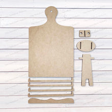 Load image into Gallery viewer, Primitive Breadboard Interchangeable Sign Holder | 5" x 6.25" Sign Holder | Sign Frame SVG | Laser Cut File | Interchangeable Frame
