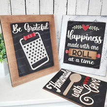 Load image into Gallery viewer, Primitive Home Kitchen Sign Bundle Laser Cut File | Interchangeable Frame | Primitive Kitchen Sign Inserts | 5" x 6.25" signs