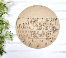 Load image into Gallery viewer, Popsicle Sweet Land of Liberty 4th of July Door Hanger SVG File | Laser Cut File | Popsicle SVG File | Door Hanger svg | Summer svg | USA