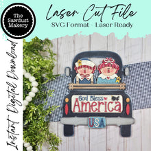 Load image into Gallery viewer, Add-on for Interchangeable Farmhouse Truck SVG | 12" and 24" Truck SVG | Primitive Raggedy Ann & Andy Truck | Primitive Americana Truck
