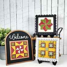 Load image into Gallery viewer, Prim Barn Quilt Sign Laser Cut File | Laser Cut File | Interchangeable Frame | Farmhouse Sign Inserts | Barn Quilt SVG | Primitive SVG