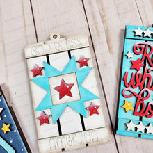 Load image into Gallery viewer, Patriotic Pallet Gift Card Holder Bundle Laser Cut SVG File | 4th of July Ornament SVG | Gift Card Bundle SVG | Gifts Card svg