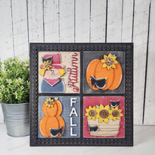 Load image into Gallery viewer, Autumn Scarecrow Fall Sign Laser Cut File | Laser Cut File | Interchangeable Frame | Fall Sign Bundle | Scarecrow SVG | Sunflower SVG