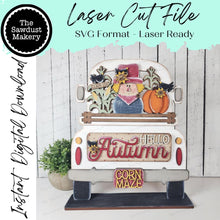 Load image into Gallery viewer, Add-on for Interchangeable Farmhouse Truck SVG | 12" and 24" Truck SVG | Fall Scarecrow Truck | Autumn Fall | Sunflower Interchangeable SVG