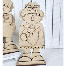 Load image into Gallery viewer, Standing Primitive Raggedy Ann & Andy Americana Shelf Sitter File SVG | Laser Cut File | Americana decor | Primitive Shelf Sitter SVG