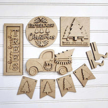 Load image into Gallery viewer, Country Christmas Farmhouse Tiered Tray SVG File | Laser Cut File | Home SVG Christmas Laser File | Farmhouse SVG | Christmas Decor