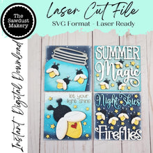 Load image into Gallery viewer, Firefly Summer Sign Bundle Laser Cut File | Laser Cut File | Interchangeable Frame | Farmhouse Sign Insert | Summer SVG | Firefly Sign Svg