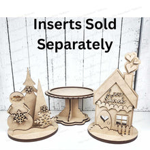 Load image into Gallery viewer, Add-on File for Decorative Interchangeable Pedestal Stand | Snowman Tree Scene | Laser Cut File | Seasonal Interchangeable | Pedestal SVG