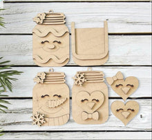 Load image into Gallery viewer, Holiday Mason Jar Christmas Ornament Gift Card Holder SVG File | Laser Cut File | Christmas Ornament SVG | Ornament SVG | Winter svg