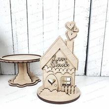 Load image into Gallery viewer, Add-on File for Decorative Interchangeable Pedestal Stand | Love Shack Scene | Laser Cut File | Seasonal Interchangeable | Pedestal SVG