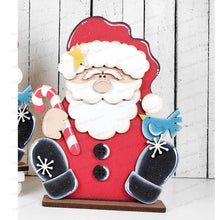 Load image into Gallery viewer, Sitting Santa and Santa Votive Shelf Sitter SVG File | Laser Cut File | Christmas SVG | Santa svg | Votive Candles | Christmas Trees SVG