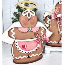 Load image into Gallery viewer, Gingerbread Angel Shelf Sitters SVG File | Laser Cut File | Christmas SVG | Gingerbread svg | Angel svg | Candy Cane SVG