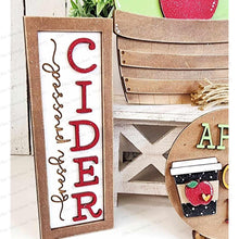 Load image into Gallery viewer, Apple Cider Fall Harvest Farmhouse Tiered Tray SVG File | Laser Cut File | Fall Laser File | Farmhouse SVG | Autumn Laser SVG Decor