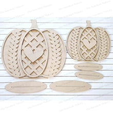 Load image into Gallery viewer, Sweater Weather Fall Pumpkin Shelf Sitters SVG File | Laser Cut File | Stacked Pumpkins SVG | Fall Pumpkin laser Cut File