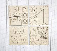 Load image into Gallery viewer, October Halloween Sign Bundle Laser Cut File | Farmhouse Interchangeable Leaning Sign Bundle SVG | Glowforge | Farmhouse Sign | Witch Svg