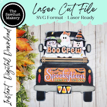 Load image into Gallery viewer, Add-on for Interchangeable Farmhouse Truck SVG | 12" and 24" Truck SVG | Spookytown Boo Crew Truck | Halloween | Truck Interchangeable SVG