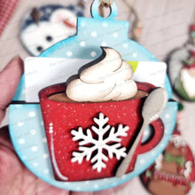Load image into Gallery viewer, Round Christmas Ornament Gift Card Holder Laser Cut SVG File | Christmas Ornaments | Laser SVG File | Gift Card Holder SVG | Ornament Gift