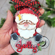 Load image into Gallery viewer, Santa Claus Tea Cup Christmas Ornament SVG File | Laser Cut File | Christmas Ornament SVG | Ornament SVG | Personalized
